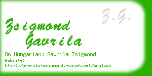 zsigmond gavrila business card